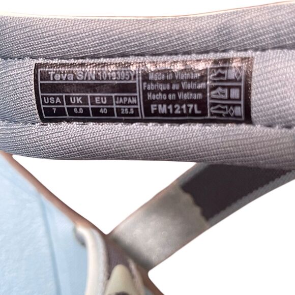 TEVA Tirra Sandals Size 7Y Youth 7 Alaskan Blue Gray Strappy Hiking Adventure - Picture 5 of 16